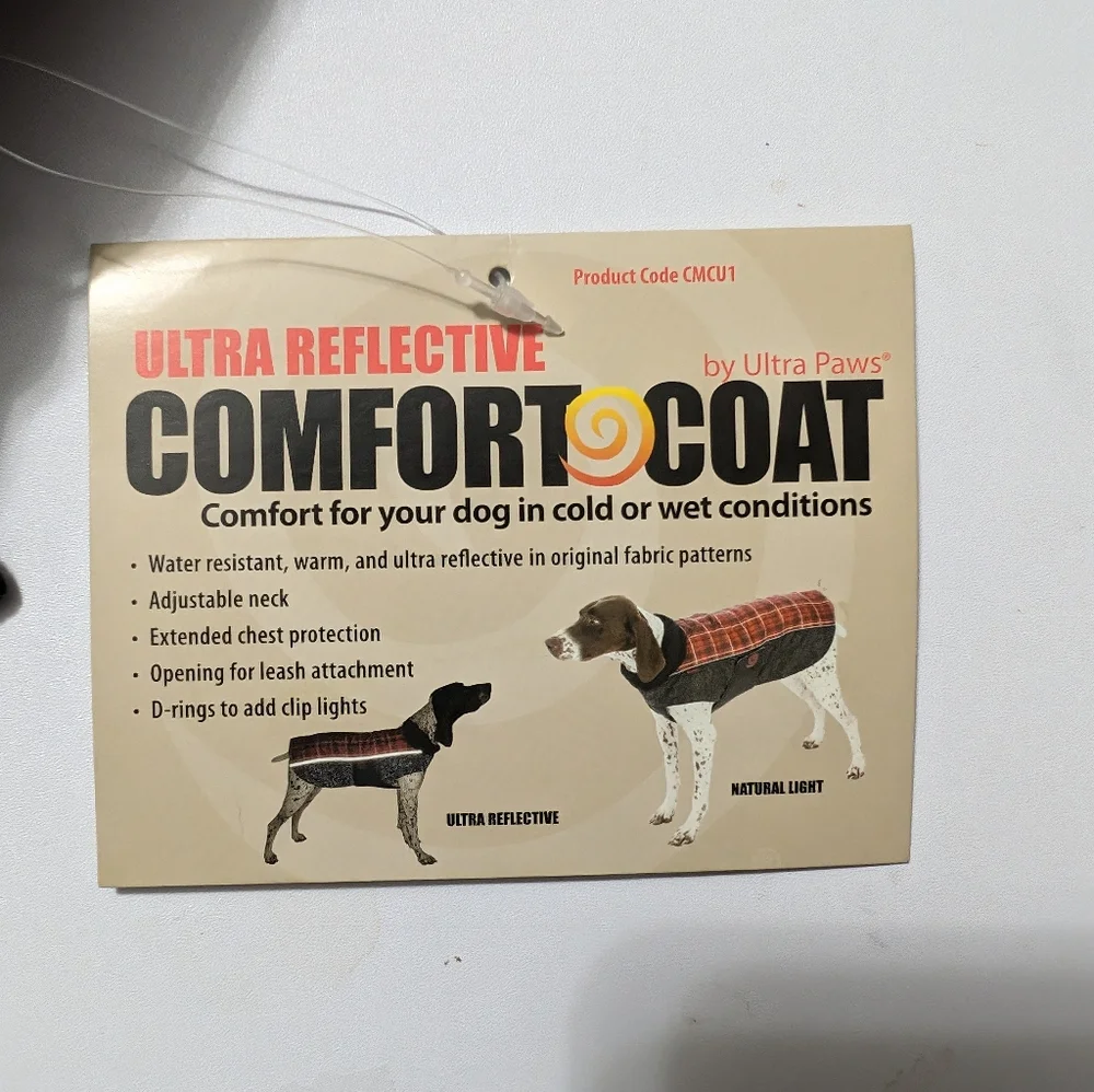 Ultra Paws Gear for Dogs Ultra Reflective Comfort Coat, 4XL, Red Plaid, NWT